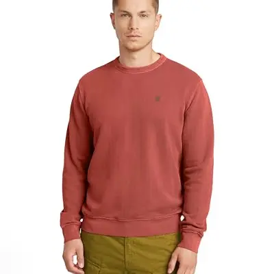 G-STAR Herren Overdyed Sweater in Rot (Rusty Red) - Größe S