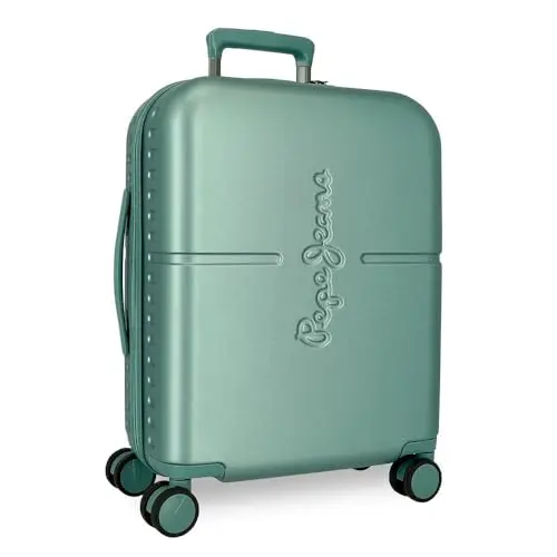 Pepe Jeans Highlight Kabinenkoffer, Blau, 40x55x20cm, 37l, leicht, 4 Doppelräder, TSA-Verschluss, Handgepäck