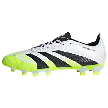 adidas Predator League Fußballschuhe Unisex, Weiß/Schwarz/Gelb, Gr. 42
