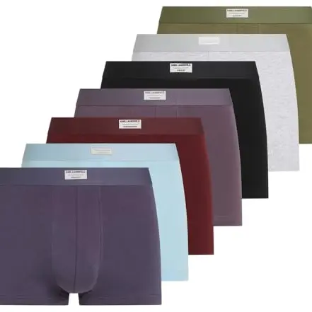 Karl Lagerfeld Men's 7-Pack Days of the Week Logo Trunks