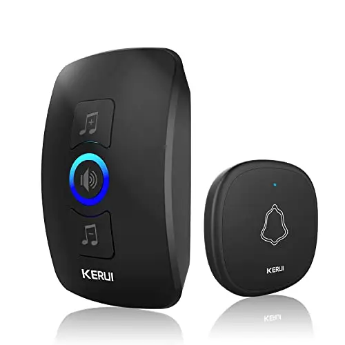 Funkklingel Set, 300m Reichweite, Wasserdicht, mit Plug-In-Empfänger und 32 Melodien, 4 Lautstärkestufen