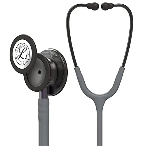 3M Littmann Classic III Stethoskop - Smoke-Edition mit grauem Schlauch und violett-grauem Anschluss