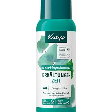 Kneipp Aroma-Pflegeschaumbad Erkältungszeit - Badezusatz mit Eukalyptus & Minze - 400ml