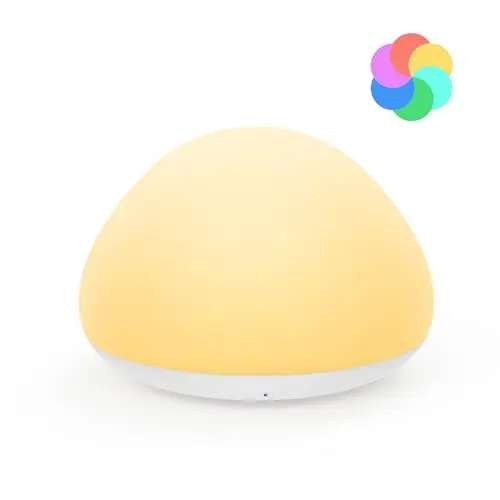 JolyWell Kinder-Nachtlicht RGB, USB wiederaufladbar, dimmbar und mit Timer, für Kinderzimmer und Geschenke
