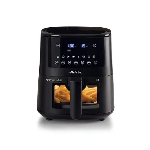 Ariete 4633 Heißluftfritteuse 4L, 1400 W, 9 Programme, Schwarz