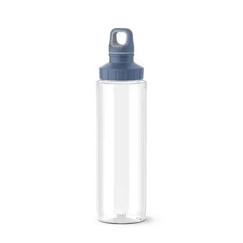 Emsa Drink2Go Eco Trinkflasche 0,7 Liter, wiederverwendbar, auslaufsicher, Blau