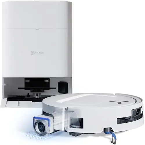 ECOVACS DEEBOT T80 Omni Saugroboter mit Wischfunktion, 18.000 Pa, Selbstreinigende Wischwalze, Weiß