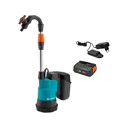 Gardena Akku-Regenfasspumpe 2000/2 18V P4A Ready-To-Use Set