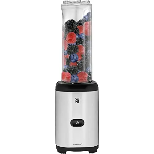 WMF Kult X Mix & Go Mini Smoothie Maker, 600ml, 300 Watt, Silber/Schwarz