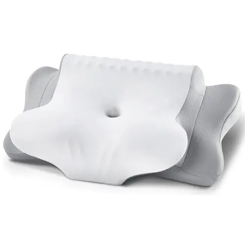 FAIORD Nackenkissen aus Memory Foam, Hellgrau