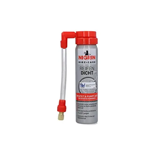 NIGRIN Reifendicht 75 ml - Sofortige Pannenhilfe für alle Ventile