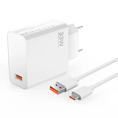 33W USB-C Ladegerät & Kabel für Xiaomi, Poco & Mi Pad – Schnellladegerät Turbo Charge