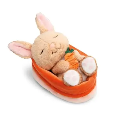 NICI Kuscheltier Hase mit Karotte 12cm - weiches Plüschtier zum Kuscheln und Spielen - für Kinder und Erwachsene
