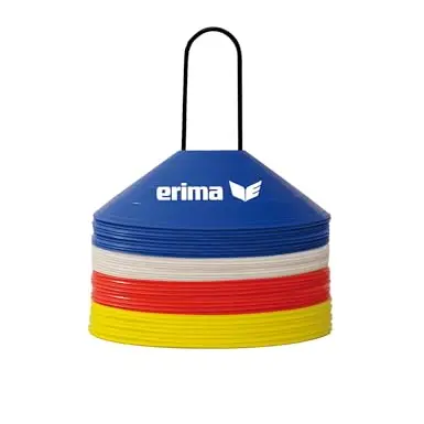 Erima Markierungshüte Set in Rot, Blau, Gelb und Weiß, Einheitsgröße
