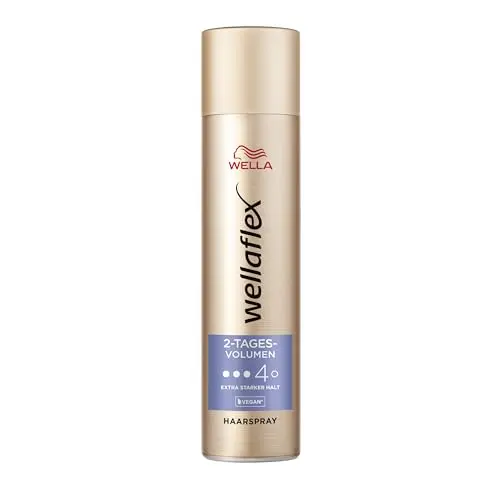 Wellaflex Haarspray 2-Tages-Volumen für Frauen | Flexibler Halt | Vegane Formel | Haltegrad 4 | 75ml