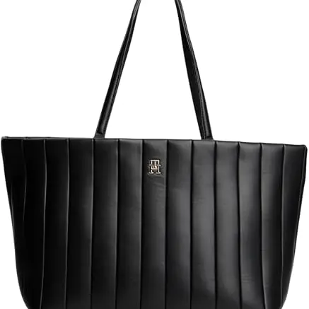 TOMMY HILFIGER Damen TH GRACE TOTE - Schwarze Tasche, Einheitsgröße