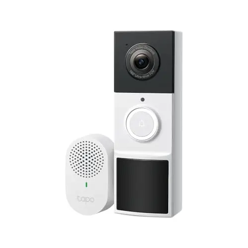 TP-Link Tapo D210 Video-Türklingel mit Kamera | 2K Video, Nachtsicht, Zwei-Wege-Audio, 6400mAh Akku