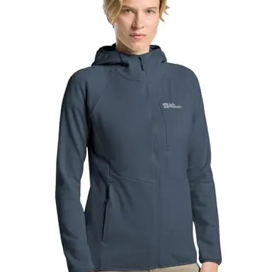Jack Wolfskin Damen Kolbenberg Hooded Fz W, Midnight Sky, XS