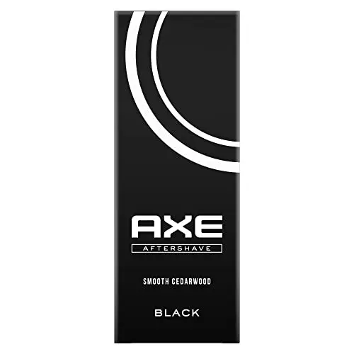 Axe Aftershave Black für gepflegte Haut – würziger Duft nach Zedernholz und Birne, 100 ml