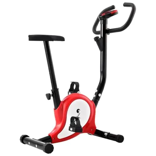 vidaXL Heimtrainer Ergometer mit LCD-Computer - Fitness Bike in Rot