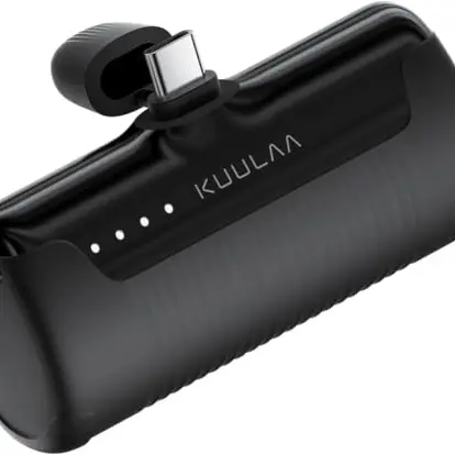 Kuulaa Power Bank 4500mAh, Mini Externer Akku, Schnelles Aufladen, Tragbares Ladegerät für Samsung und USB-C-Handys