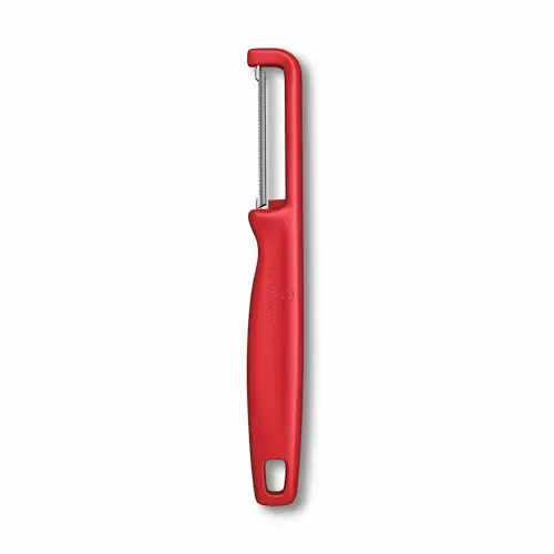 Victorinox Schäler Iota – Gemüseschaaler, Obstschäler, scharf, rot, Swiss Made