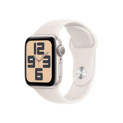 Apple Watch SE (2. Generation) GPS 40 mm Smartwatch in Polarstern mit Sportarmband