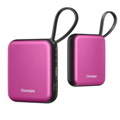 OCOOPA Handwärmer 2er Set, Wiederverwendbar, USB Taschenwärmer mit 3 Wärmestufen, Nützliches Geschenk für Winter und Outdoor