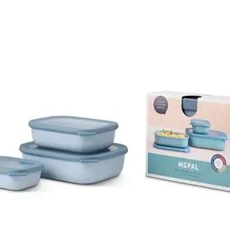 Mepal Cirqula 3-teiliges Set Frischhaltedosen - Nordic Blue