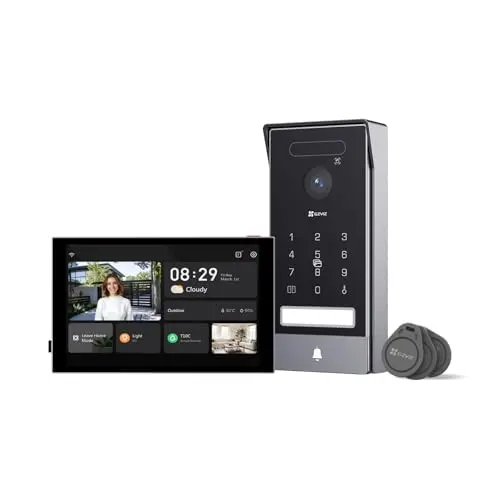 EZVIZ 4K Video-Türsprechanlage mit Touchscreen, Fernöffnung, Gesichtserkennung, wasserdicht, WLAN, RFID-Option