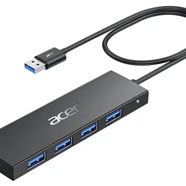 Acer USB 3.0 Hub mit 4 Ports, Ultra Slim Adapter für PC, Laptop, MacBook und mehr - 60cm