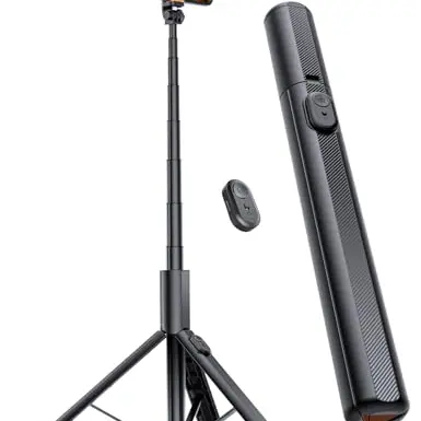 ANXRE 180cm Selfie Stick Stativ für Smartphone und Kamera mit Fernauslöser