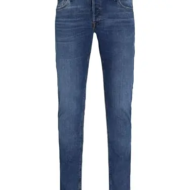 Jack & Jones Herren Slim Jeans, Blau, 33W / 30L