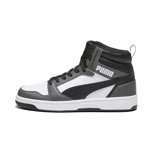 PUMA Rebound V6 Unisex Sneaker in Weiß und Schwarz, Größe 44.5 EU