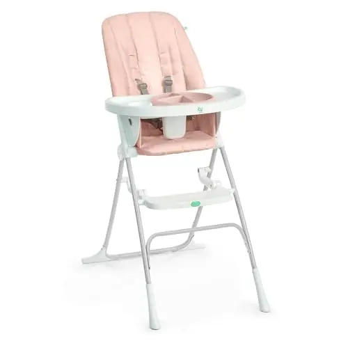 Ingenuity Sun Valley Klapphochstuhl, 5-Punkt-Gurt, ab 6 Monaten, unisex - Rosa