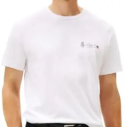 Tommy Hilfiger Herren T-Shirt Kurzarm, Weiß, XL
