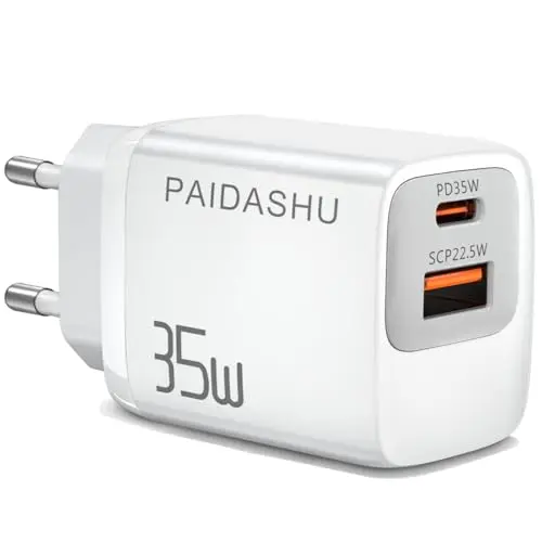 USB C Ladegerät 35W mit 2 Ports für iPhone, iPad und Samsung