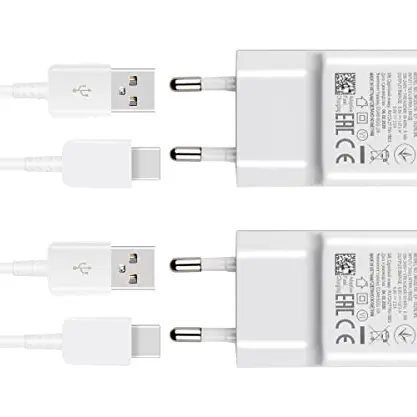 Weißes 15W QC3.0 Schnellladegerät mit USB C für Samsung Galaxy A-Serie und S-Serie
