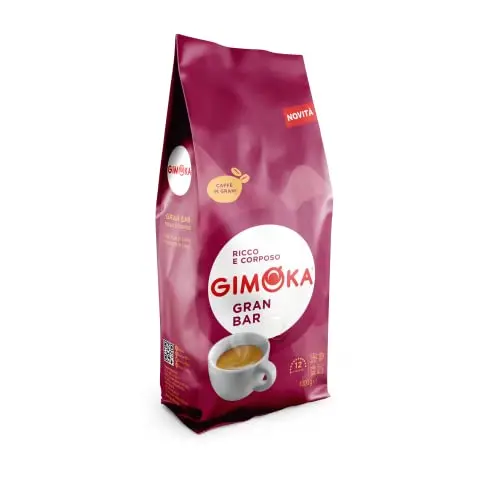 Gimoka Kaffeebohnen Gran Bar Mischung 1 kg - Intensität 12 - hergestellt in Italien