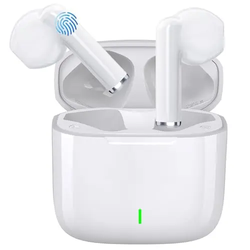 Bluetooth In-Ear Kopfhörer Kabellos mit 48H HiFi Stereo und Noise Cancelling, IPX8 Wasserdicht, Touch Control für iPhone/Android