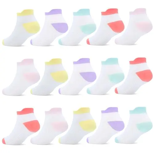 Kinder Stoppersocken 15 Paar ABS Knöchelsocken mit Anti-Rutsch-Sohlen, bunt, für Jungen und Mädchen (3-5 Jahre)