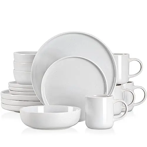 vancasso SESAM 16-teiliges Steingut Geschirrservice im Scandinavian Design für 4-12 Personen