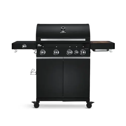 BURNHARD® Gasgrill 4-Brenner mit Backburner und Seitenkochfeld – Big FRED Deluxe