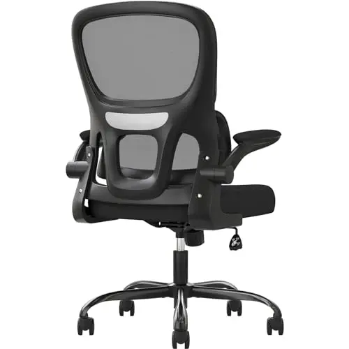 Sunon Ergonomischer Bürostuhl Schwarz mit Atmungsaktiven Armlehnen
