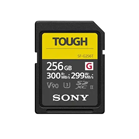 Sony 256GB SDXC UHS-II Speicherkarte - Robust & IP68, für 4K Video