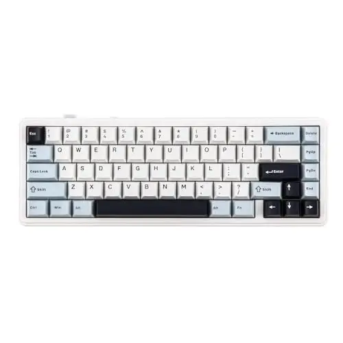 EPOMAKER x Aula F65 Mechanische Gaming Tastatur - Kabellos, RGB, Hot-Swap, Eisiges Blau
