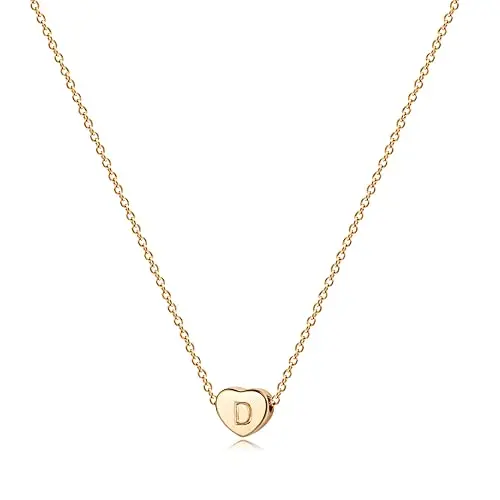 Jenosy Herz Kette mit Namen - 18K vergoldete Damenkette für Mädchen