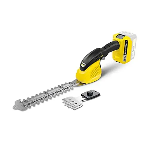 Kärcher 18 V Akku-Gras- und Strauchschere GSH 18-20, 2-in-1, 12 cm Grasmesser, 20 cm Strauchmesser, ohne Akku