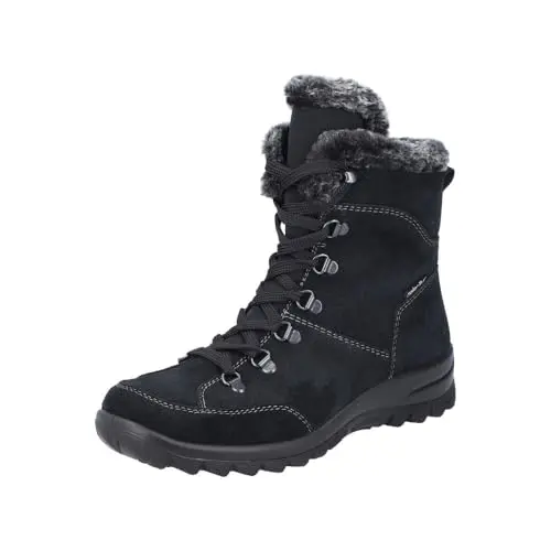 Rieker Damen Schnürstiefel in Schwarz, Größe 39
