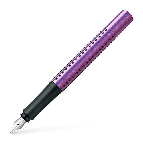 Faber-Castell Grip Edition Glam Füller, violett, Federbreite F, 1 Stück